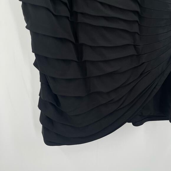 LAUREN RALPH LAUREN Top Size Medium Asymmetrical Layered Ruched Evening Dressy - Picture 7 of 10